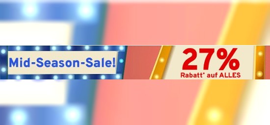 Mid-Season-Sale bei vorteilshop - 27% extra sparen