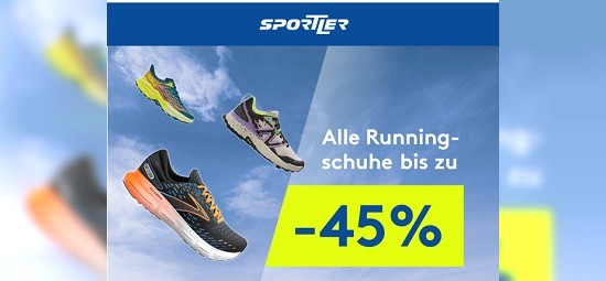 Bis zu -45% auf Running Schuhe bei sportler