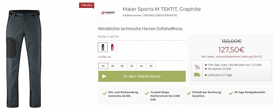 Maier Sports M Tekit 127,50€ - 15% billiger