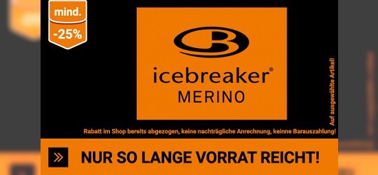 Ausgewähltes von Icebreaker mindestens 25% günstiger bei outdoortrends