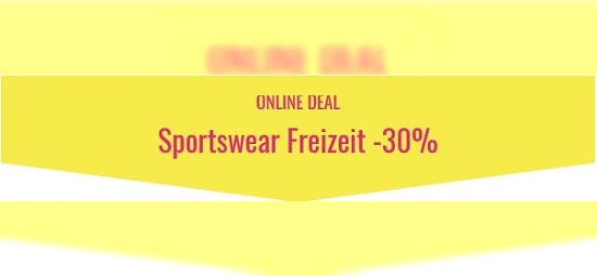 30% Rabatt auf Sportswear bei sportler