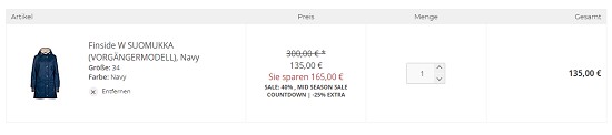Mid Season Sale Countdown bei exxpozed- bis zu 25% zusätzlich sparen